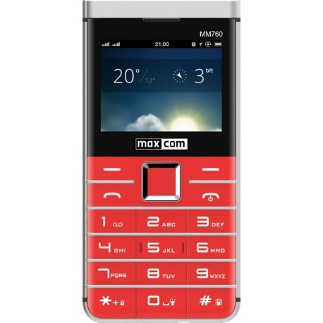 MaxCom MM760 Dual SIM Κινητό με Κουμπιά Κόκκινο