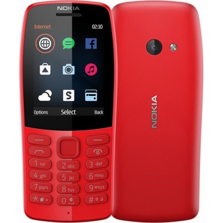 Nokia 210 Dual SIM Κινητό με Κουμπιά (Ελληνικό Μενού) Κόκκινο