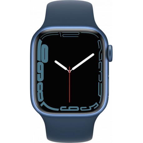 Apple Watch Series 7 Aluminium 41mm Αδιάβροχο με Παλμογράφο (Blue) Refurbished Grade A