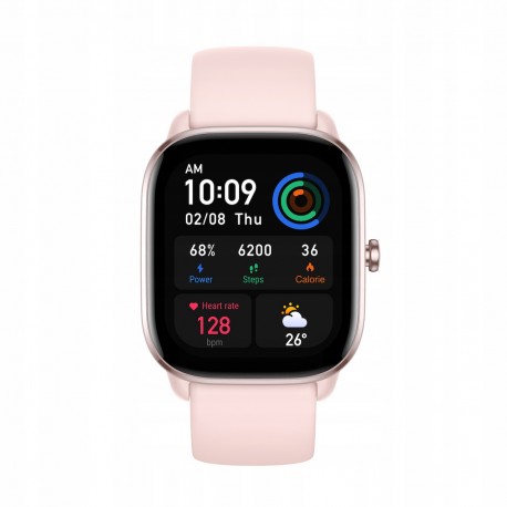 Amazfit GTS 4 Mini Aluminium 42mm Smartwatch με Παλμογράφο (Ροζ) Refurbished Grade A