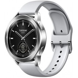 Xiaomi Watch S3 Αδιάβροχο με Παλμογράφο (Ασημί)