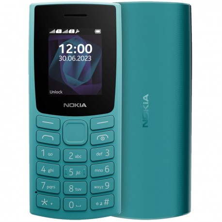 Nokia 105 (2023) Dual SIM Κινητό με Κουμπιά (Ελληνικό Μενού) Cyan