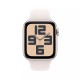 Apple Watch SE 2024 Aluminium 40mm Αδιάβροχο με Παλμογράφο (Starlight με Starlight Sport Band (S/M))