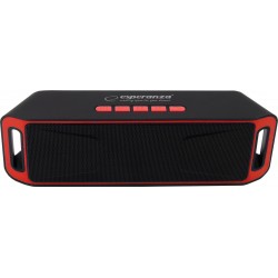 Esperanza Folk Ηχείο Bluetooth 3W με Ραδιόφωνο Μαύρο/Κόκκινο