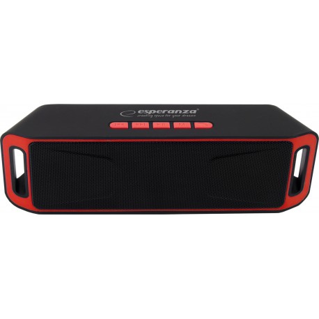 Esperanza Folk Ηχείο Bluetooth 3W με Ραδιόφωνο Μαύρο/Κόκκινο