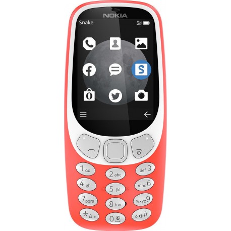 Nokia 3310 (2017) Dual SIM (16MB) Κινητό με Κουμπιά Κόκκινο Refurbished Grade A