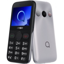 Alcatel 2019G Single SIM Κινητό με Μεγάλα Κουμπιά (Ελληνικό Μενού) Metallic Silver